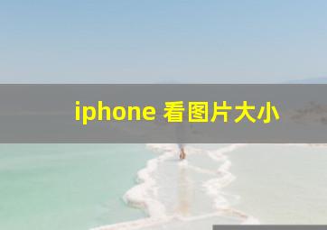 iphone 看图片大小